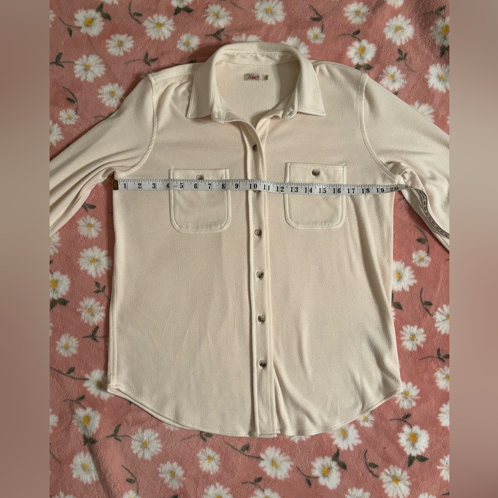 Faherty Legend Sweater Button Down Shirt in Oatmeal Size S - Picture 3 of 11